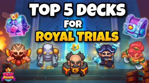 Thunderer Grindstone Deck is very good for Arena 8 players and using this deck I won continuous matches in the rush royale royal trials event. . Rush royale royal trials best deck